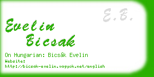 evelin bicsak business card