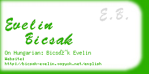 evelin bicsak business card